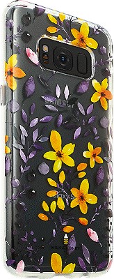 Milk and Honey Multi Floral Case for Galaxy S8 - Clear/Purple/Yellow Flowers
