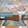 Modern Abstract Rug Washable Rug Low Pile Non-Slip Rugs for Living Room Bedroom - 4 of 4