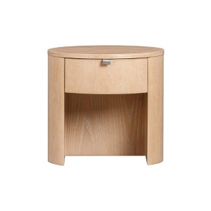 TOV Furniture Marlow Wood 1-Drawer Round Nightstand - 1 of 4