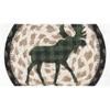 Earth Rugs Green Plaid Moose Round 7" Coaster – Cabin, Lodge & Woodland Style - 2 of 3
