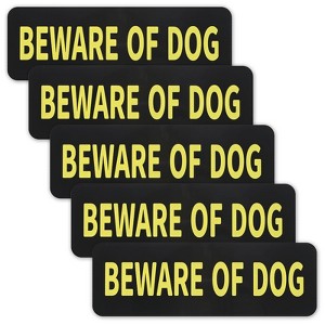 Unique Bargains Indoor Outdoor Yard Home Acrylic Self-adhesive Durable Beware of Dog Sign 3x9 Inch - 1 of 4
