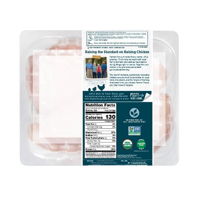 Farmer Focus Organic Boneless Skinless Chicken Breast - 0.75-1.67lbs - price per lb