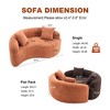 66.9" Chenille Dual-Depth S-Curved Sectional Sofa for Small Spaces with Throw Pillows and High-Resilience Foam - 2 of 4