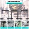 COZONY Crowd Control Stanchion Set with 1 Pcs Retractable Belt, Heavy Duty Queue Management System, Commercial Barrier Posts for Events in Black - 3 of 4