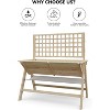 52"x30"x54" Raised Garden Bed , Wooden Elevated Garden Beds Outdoor for Growing Vegetables and Herbs,with Trellis for Vine Climbing Plants,Oak Color - 2 of 4