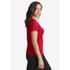 Jessica London Women's Plus Size Stretch Lace Neckline Top - 4 of 4