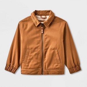 Toddler Cozy Lined Utility Jacket - Cat & Jack™ Brown - 1 of 3