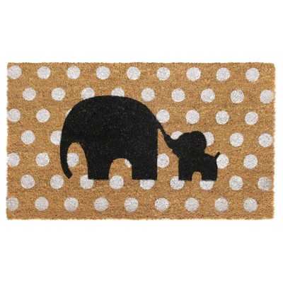 Raj Tufted Elephant Doormat White