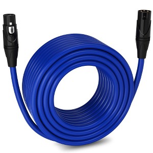LyxPro 15 ft Red Balanced XLR Cable – 3‑Pin Male‑to‑Female Mic Cord for Studio, Live - 1 of 4