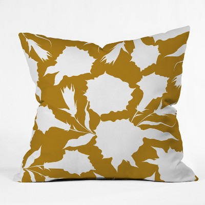 Iveta Abolina La Jardin Noir VI Oversize Square Throw Pillow Yellow - Deny Designs