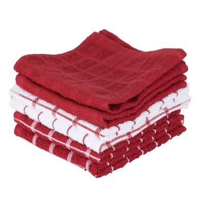 John Ritzenthaler Co. Terry Check Dish Cloth, Set of Six