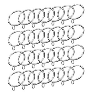 Unique Bargains Metal Electroplating Curtain Rod Accessory Curtain Ring 28 Pcs - 1 of 4