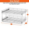 LOVMOR Individual Pull Out Cabinet Organizer (31?" W x 21?" D), 2 Tier Spice Rack Organizer for Cabinet, Slide Out Drawer Pantry - 3 of 4