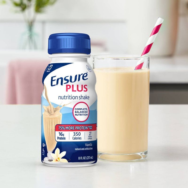 Ensure Plus Nutrition Shake - Vanilla - 128 fl oz/16ct, 3 of 11