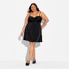 Women's Lace Trim Satin Bustier Mini A-Line Dress - Wild Fable™ - 2 of 3