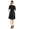 Maternity Knee Length A-Line Elbow Sleeve Dress - 24seven Comfort Apparel™ - 3 of 4