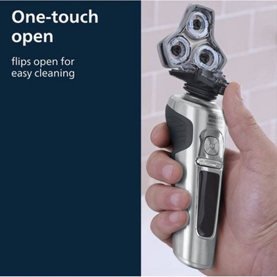 Philips Norelco Grey Cordless Electric Razor with Multiple Heads