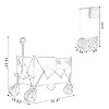 Kumasinova Folding Wagon Cart with Bonus Picnic Mat,Heavy-Duty Collapsible Cart with Drink Holders,Brakes,Side Pocket for Camping,Garden,Sports - 3 of 4