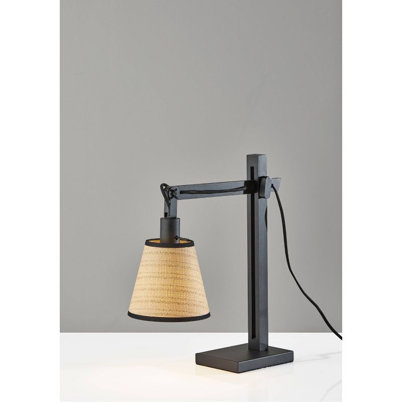 Walden Table Lamp Metal/Wood Black - Adesso, 3 of 9