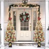 4.5 Ft Artificial Christmas Tree with 200 Warm White  Lights and Red Berries Potted Base Holiday Xmas Tree - 4 of 4