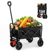 VYNXARIA Mini Folding Wagon Garden Shopping Beach Cart (brake+orange+black) - 4 of 4