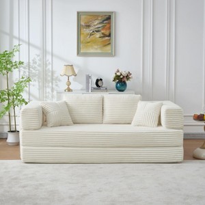 GDFStudio Elliot 79.53'' Modern Convertible Corduroy Upholstered 2-Seater Sofa Bed - 1 of 4