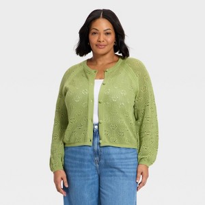 Women's Long Sleeve Openwork Cardigan - Universal Thread™ : Target