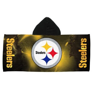 NFL Pittsburgh Steelers Charged Youth Hooded Towel - 1 of 4