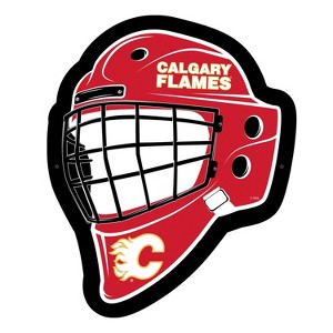 Evergreen Ultra-Thin Edgelight LED Wall Decor, Helmet, Calgary Flames- 15.6 x 19 Inches Made In USA - 1 of 4