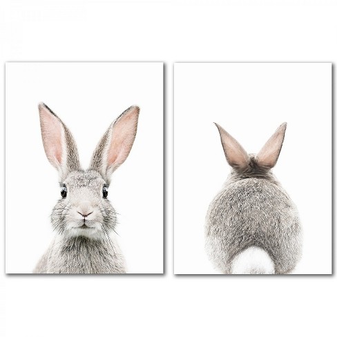 Set Of 2 Bunny Face By Sisi And Seb Wall Art Set Americanflat Target