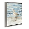 Stupell Industries Balancing Sandpiper on Shore Black Framed Floater Canvas Wall Art - 3 of 4