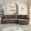 120.9" Oversized Chenille Tufted Curved L-Shaped Modular Sectional Sofa with Right Arm Chaise Lounge, No Assembly Required - 2 of 4