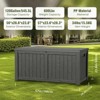 CAVINAS 120 Gallon All-Weather Storage Box,Outdoor UV-Resistant Polypropylene Resin Deck Box with Wood Grain Design for Outdoor,Gardens,Patios - 4 of 4