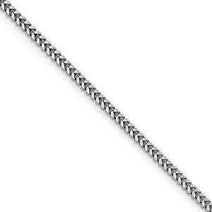 Black Bow Jewelry 2.25mm 14k White Gold Solid Franco Chain Necklace - 1 of 4