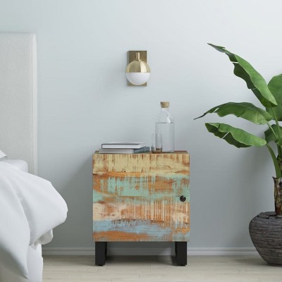 vidaXL Bedside Cabinet 15.7 in.x13 in.x18.1 in. Solid Wood Reclaimed
