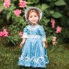 The Queen's Treasures 18 Inch Doll 1800's Style Blue Dress Gown and Hat - 2 of 4