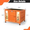 AZL1 Life Concept Pet Crates and Houses Small Wooden Rabbit Hutch with Lockable Door, Weatherproof Roof, Openable Top, Orange, 23.62"*16.3"*19.5" - 3 of 4