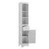 TIRAMISUBEST Tall Bathroom Cabinet, Freestanding Storage Cabinet with Drawer, MDF Board, Adjustable Shelf, White - 4 of 4