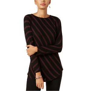 I.N.C International Concepts Womens Striped Tunic Dolman Blouse, Purple, Small - 1 of 1