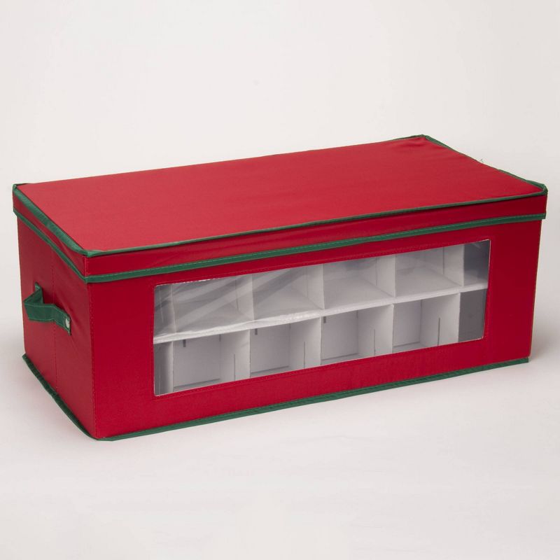 Household Essentials 36 Pocket Ornament Chest Red, 1 of 14