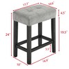 Grungis Dining Table Set with Power Outlet,4 Piece Industrial Rectangular Bar Table Set with 3 Chairs,Dining Table Set for Kitchen - 4 of 4