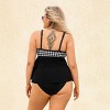 Women's Stylish Houndstooth Skirted Tankini Swimsuit -Cupshe - 4 of 4