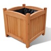 vidaXL Raised Bed Set of 2 Natural Wood Solid wood 11.8 x 11.8 in - 2 of 4