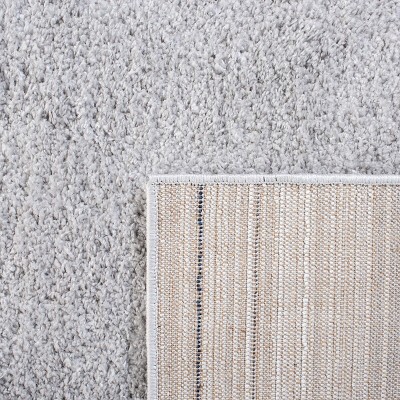 August Light Gray Hand-Knotted Shag Area Rug