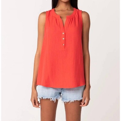 Women's Lue Henley Tank Top - LOVESTITCH