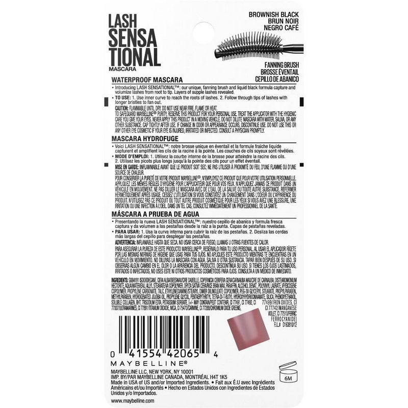 Maybelline Lash Sensational Lengthening Mascara - 0.32 fl oz, 4 of 19