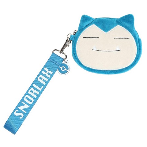 Сумки Seven Times Six Pokemon Snorlax Plush Zip Around Coin Purse Key Chain Wristlet Pouch 5" With Rubber Charm Blue