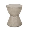 CAVINAS Modern Gray Irregular Outdoor Patio End Table,Waterproof Weather Resistant Side Table for Patio,Garden,Balcony - 3 of 4