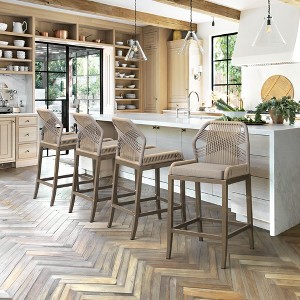 Arceso 26.5"H Counter Height Bar Stools , Boho-Style Rattan Chairs - 1 of 4