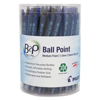 Pilot B2P Bottle-2-Pen Recycled Retractable Ball Point Pen Black/Blue 1 mm 36/Pack 57050